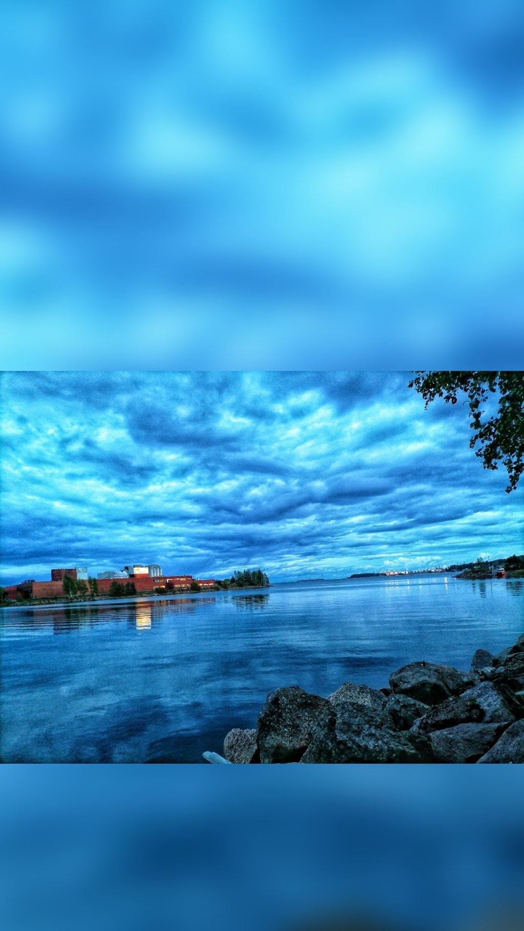 Reflection of the sky on the water. (Kotka,&nbsp;Finland)